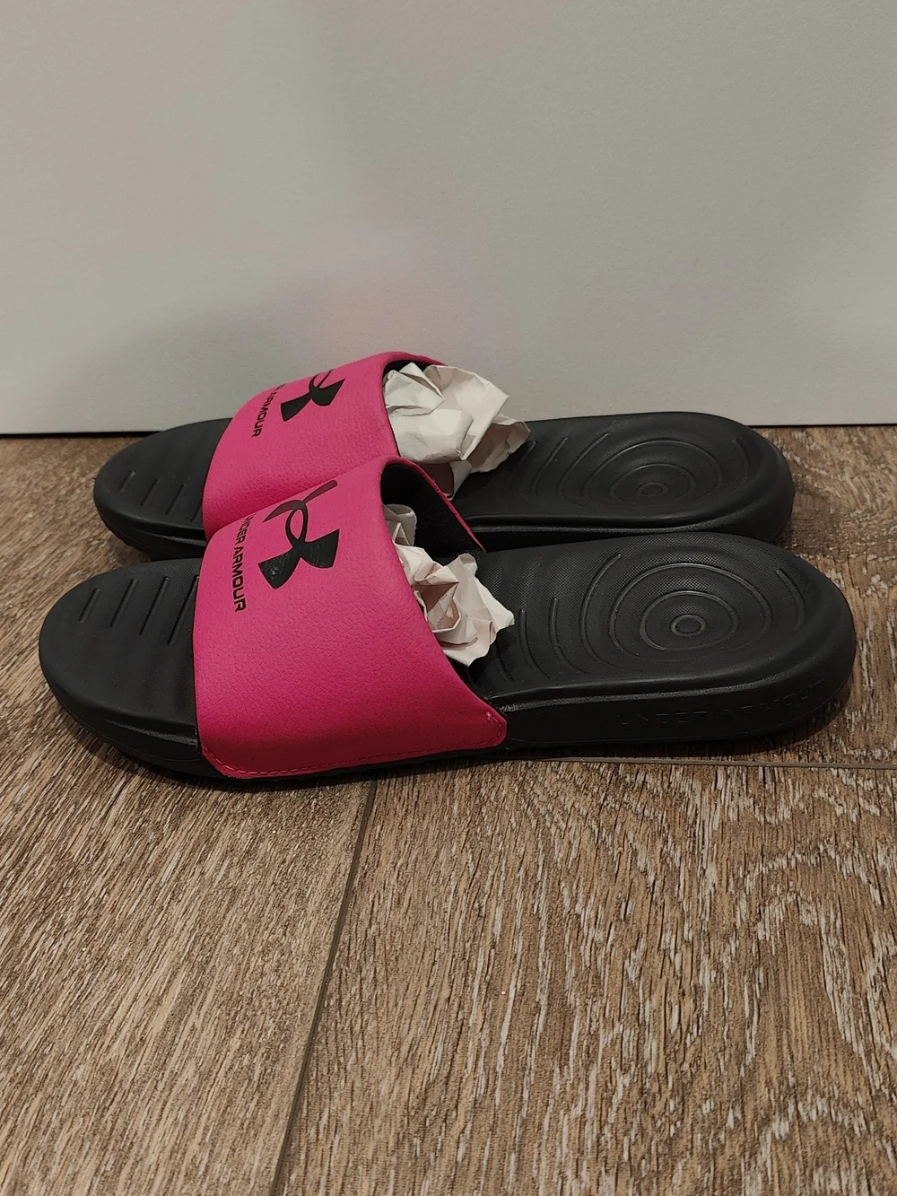 Under Armour Ansa Fixed Kids' Pink and Black Slide Sandals